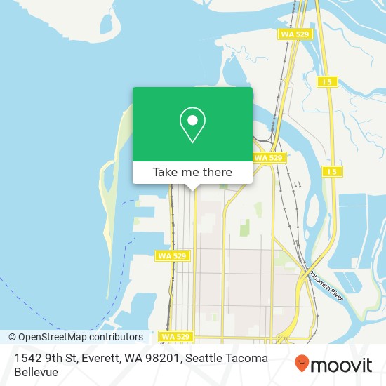 Mapa de 1542 9th St, Everett, WA 98201