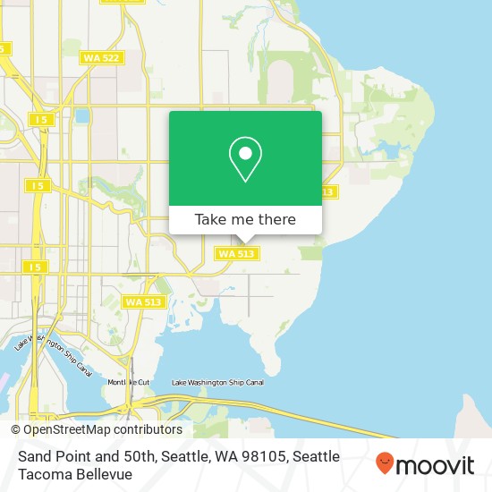 Sand Point and 50th, Seattle, WA 98105 map