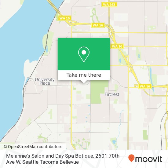 Melannie's Salon and Day Spa Botique, 2601 70th Ave W map