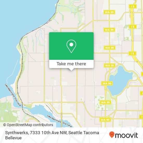 Mapa de Synthwerks, 7333 10th Ave NW