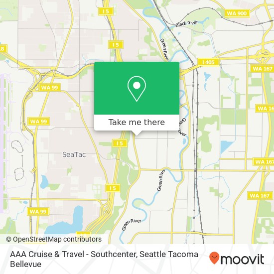 AAA Cruise & Travel - Southcenter map