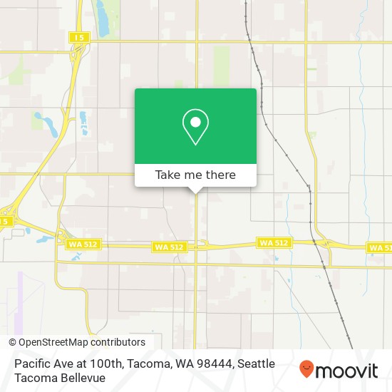 Pacific Ave at 100th, Tacoma, WA 98444 map