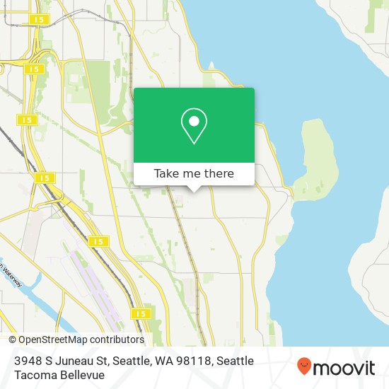 Mapa de 3948 S Juneau St, Seattle, WA 98118