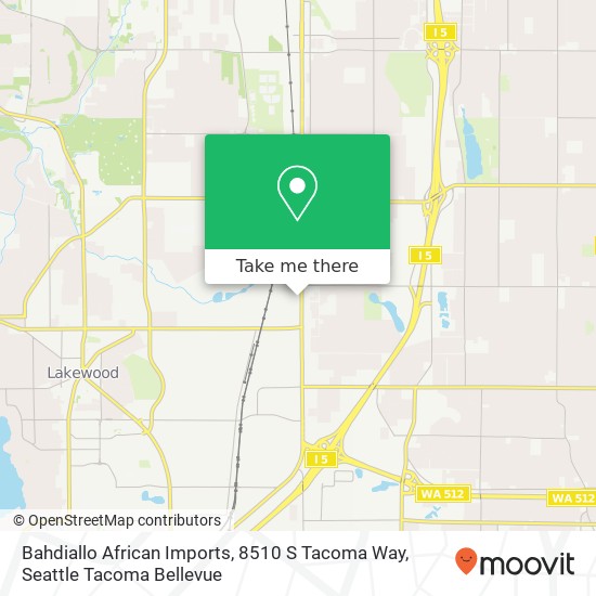 Bahdiallo African Imports, 8510 S Tacoma Way map