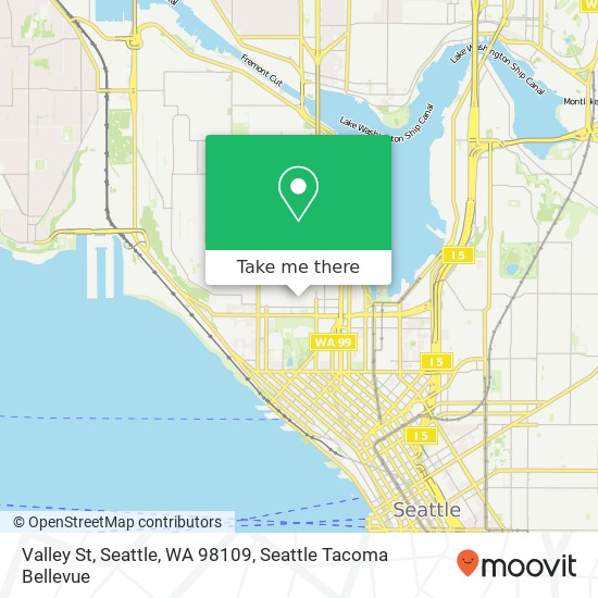 Mapa de Valley St, Seattle, WA 98109