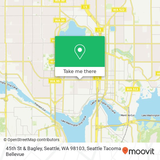 45th St & Bagley, Seattle, WA 98103 map