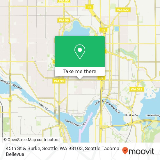 Mapa de 45th St & Burke, Seattle, WA 98103