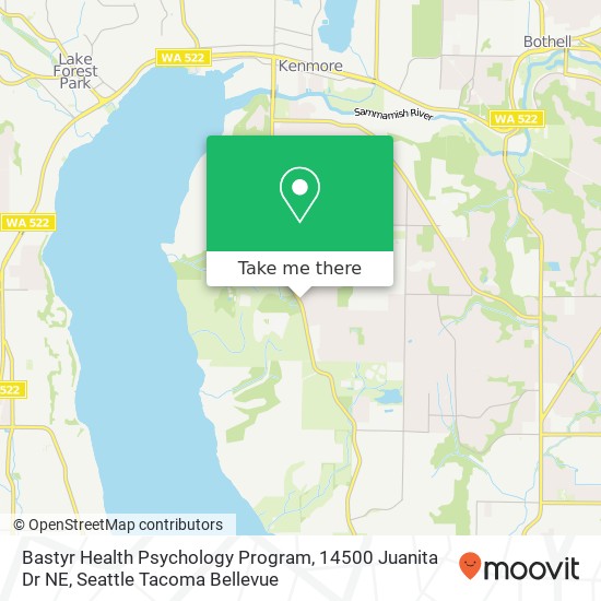 Mapa de Bastyr Health Psychology Program, 14500 Juanita Dr NE