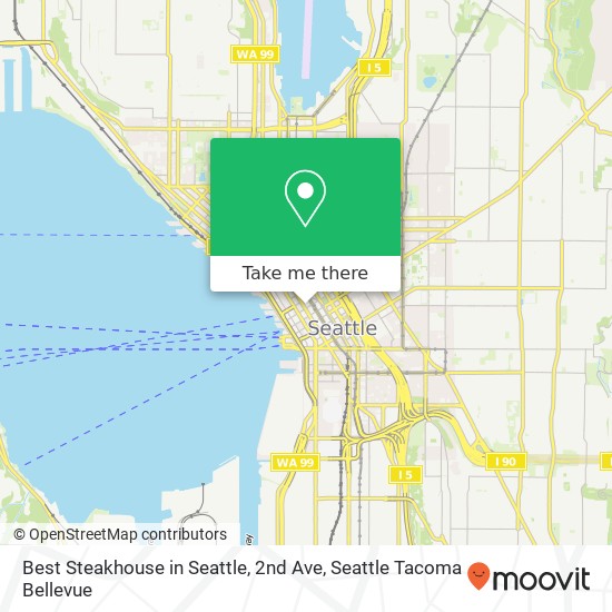 Mapa de Best Steakhouse in Seattle, 2nd Ave