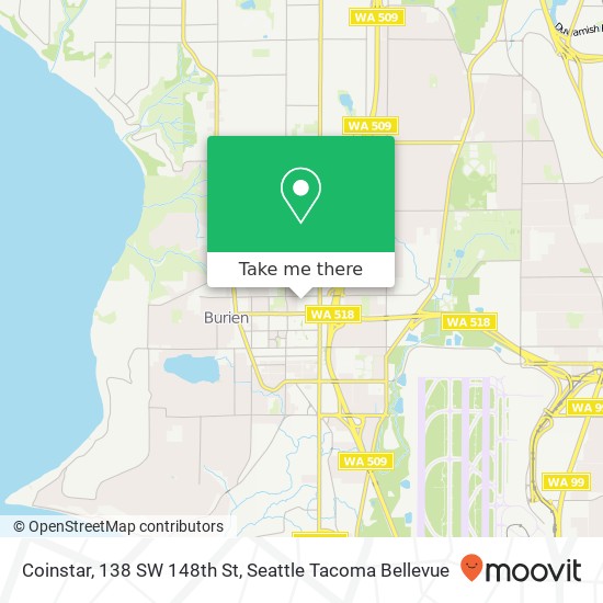 Coinstar, 138 SW 148th St map