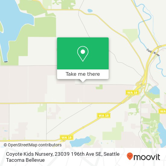 Mapa de Coyote Kids Nursery, 23039 196th Ave SE