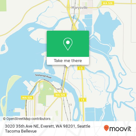 Mapa de 3020 35th Ave NE, Everett, WA 98201
