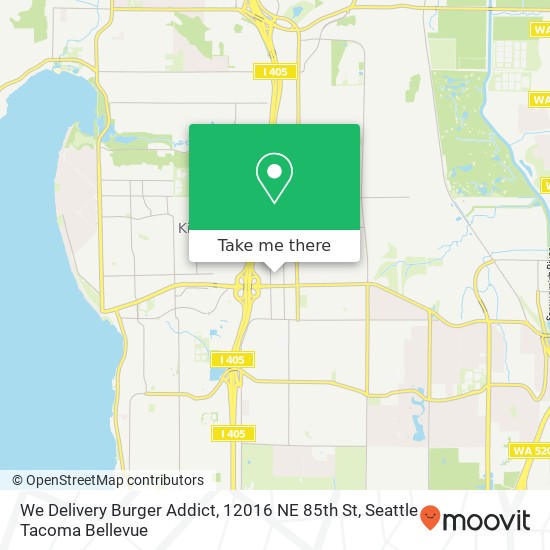 We Delivery Burger Addict, 12016 NE 85th St map