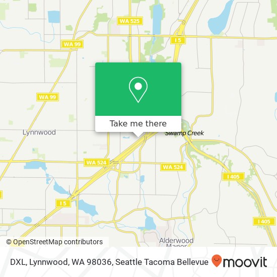 Mapa de DXL, Lynnwood, WA 98036