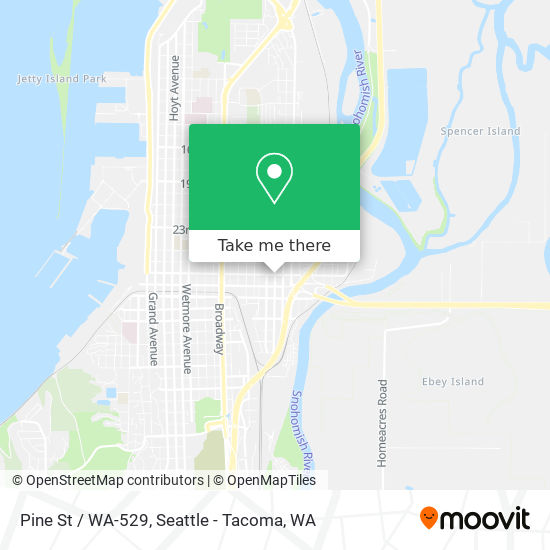 Pine St / WA-529 map
