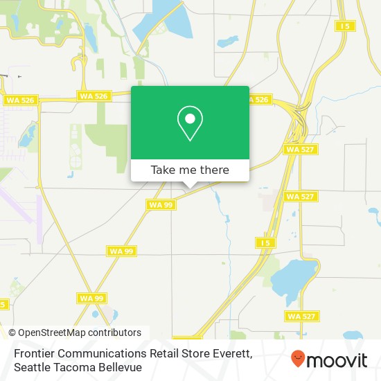 Frontier Communications Retail Store Everett map