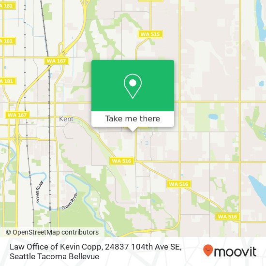 Mapa de Law Office of Kevin Copp, 24837 104th Ave SE