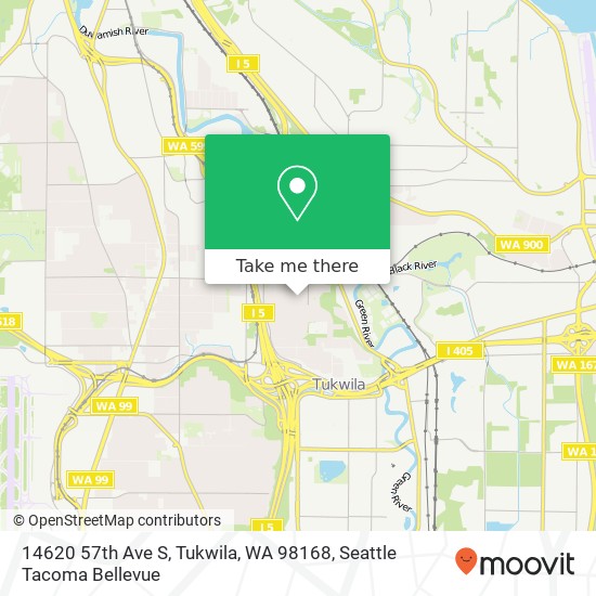 Mapa de 14620 57th Ave S, Tukwila, WA 98168