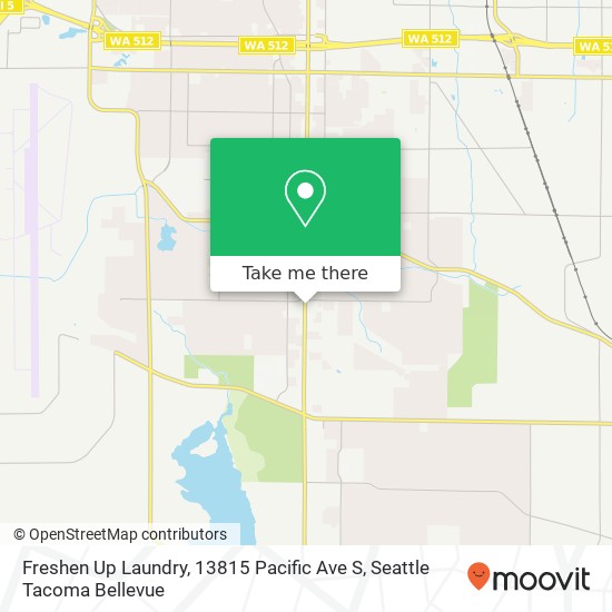 Mapa de Freshen Up Laundry, 13815 Pacific Ave S