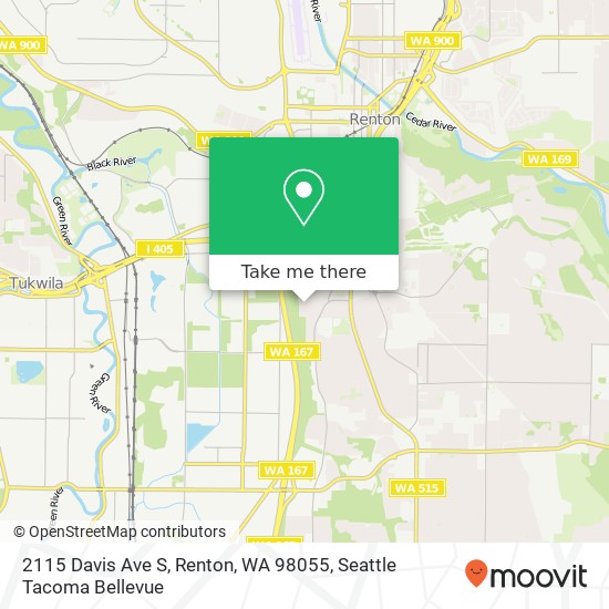 Mapa de 2115 Davis Ave S, Renton, WA 98055