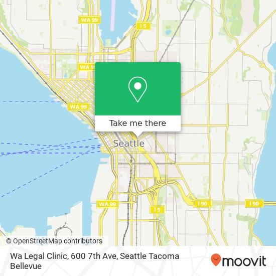 Mapa de Wa Legal Clinic, 600 7th Ave