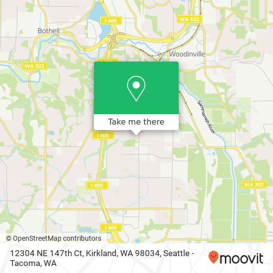 Mapa de 12304 NE 147th Ct, Kirkland, WA 98034