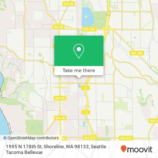 Mapa de 1995 N 178th St, Shoreline, WA 98133