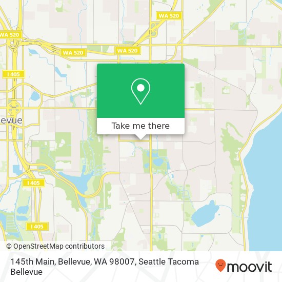 Mapa de 145th Main, Bellevue, WA 98007