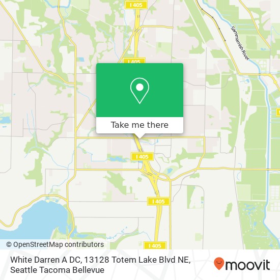 Mapa de White Darren A DC, 13128 Totem Lake Blvd NE