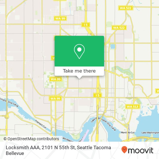 Mapa de Locksmith AAA, 2101 N 55th St