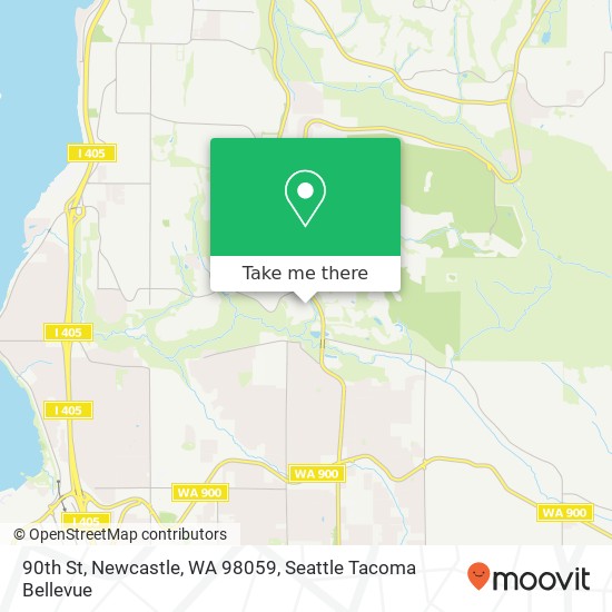 Mapa de 90th St, Newcastle, WA 98059