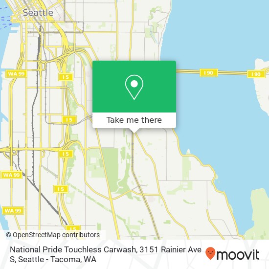 Mapa de National Pride Touchless Carwash, 3151 Rainier Ave S