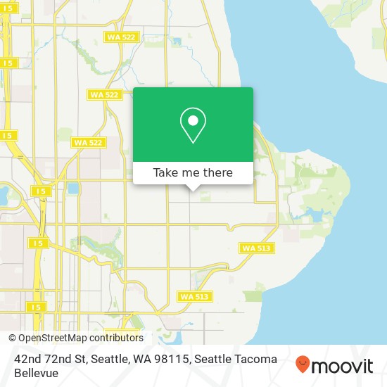 Mapa de 42nd 72nd St, Seattle, WA 98115