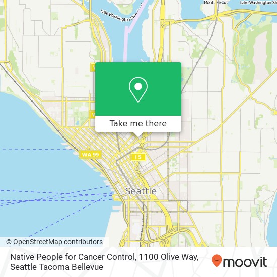 Native People for Cancer Control, 1100 Olive Way map
