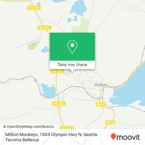 Mapa de Million Monkeys, 1804 Olympic Hwy N