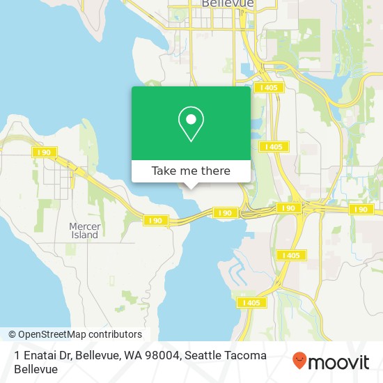 Mapa de 1 Enatai Dr, Bellevue, WA 98004