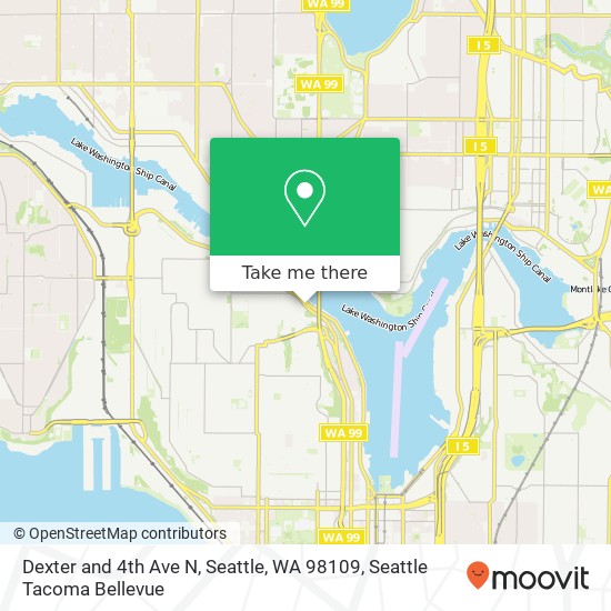 Dexter and 4th Ave N, Seattle, WA 98109 map