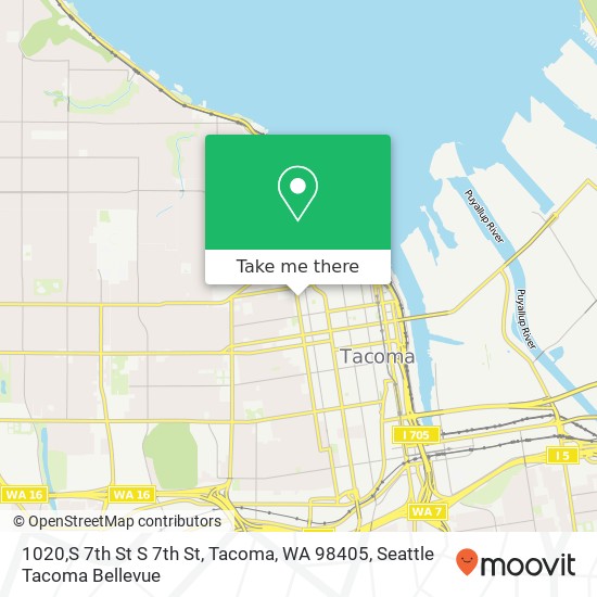 Mapa de 1020,S 7th St S 7th St, Tacoma, WA 98405