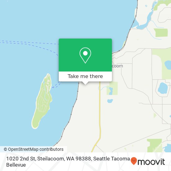 Mapa de 1020 2nd St, Steilacoom, WA 98388