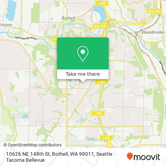 Mapa de 10626 NE 148th St, Bothell, WA 98011