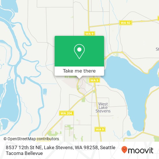 Mapa de 8537 12th St NE, Lake Stevens, WA 98258