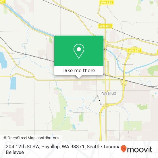 Mapa de 204 12th St SW, Puyallup, WA 98371