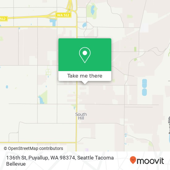 136th St, Puyallup, WA 98374 map