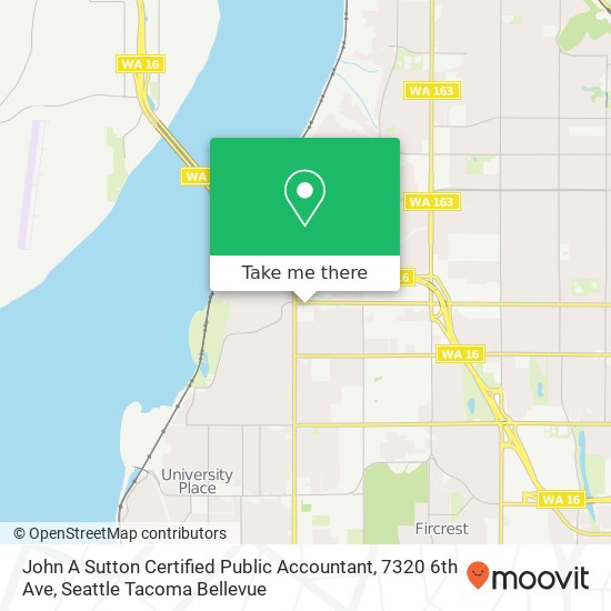 John A Sutton Certified Public Accountant, 7320 6th Ave map