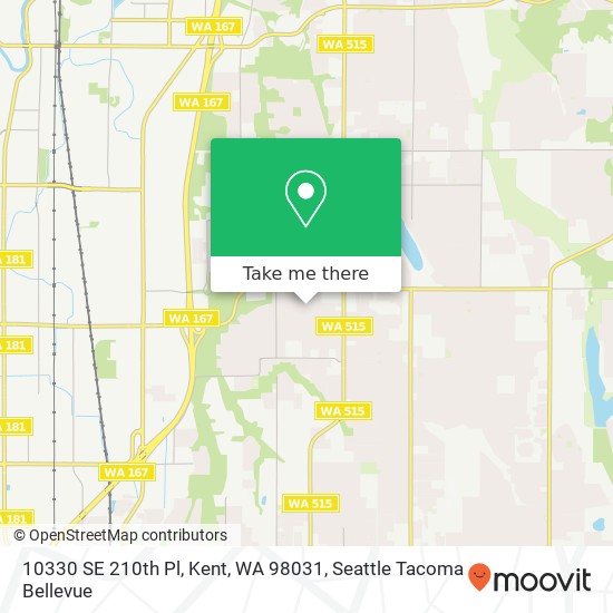 Mapa de 10330 SE 210th Pl, Kent, WA 98031