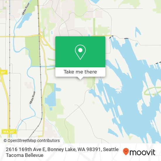 Mapa de 2616 169th Ave E, Bonney Lake, WA 98391