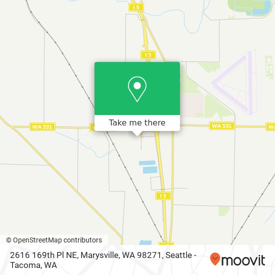 Mapa de 2616 169th Pl NE, Marysville, WA 98271