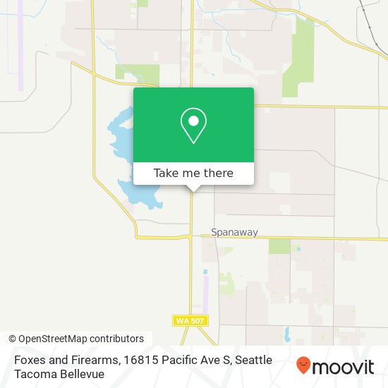 Mapa de Foxes and Firearms, 16815 Pacific Ave S