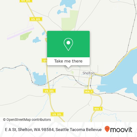 Mapa de E A St, Shelton, WA 98584