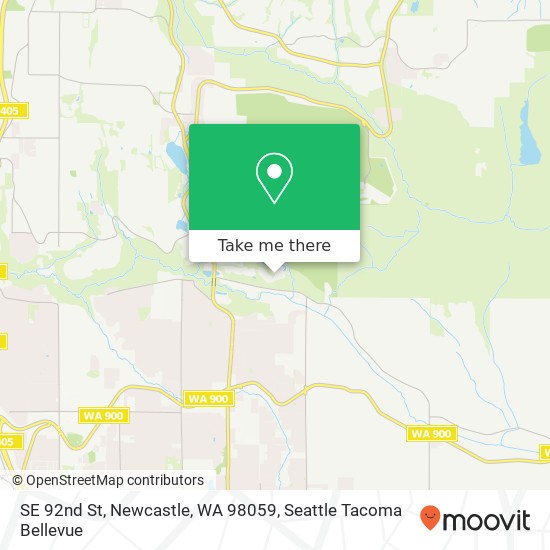 Mapa de SE 92nd St, Newcastle, WA 98059
